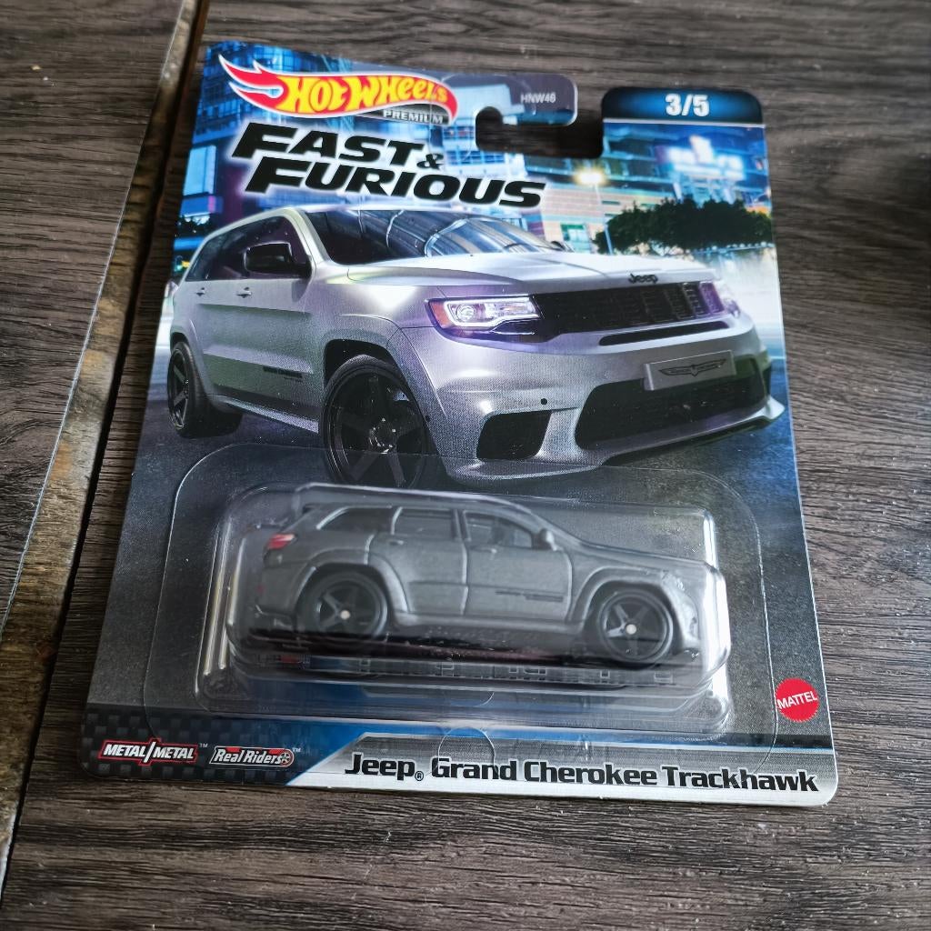 Hot Wheels PREMIUM JEEP GRAND CHEROKEE TRACKHAWK FAST & FURI, Hobby en Vrije tijd, Ophalen of Verzenden, Nieuw, Auto