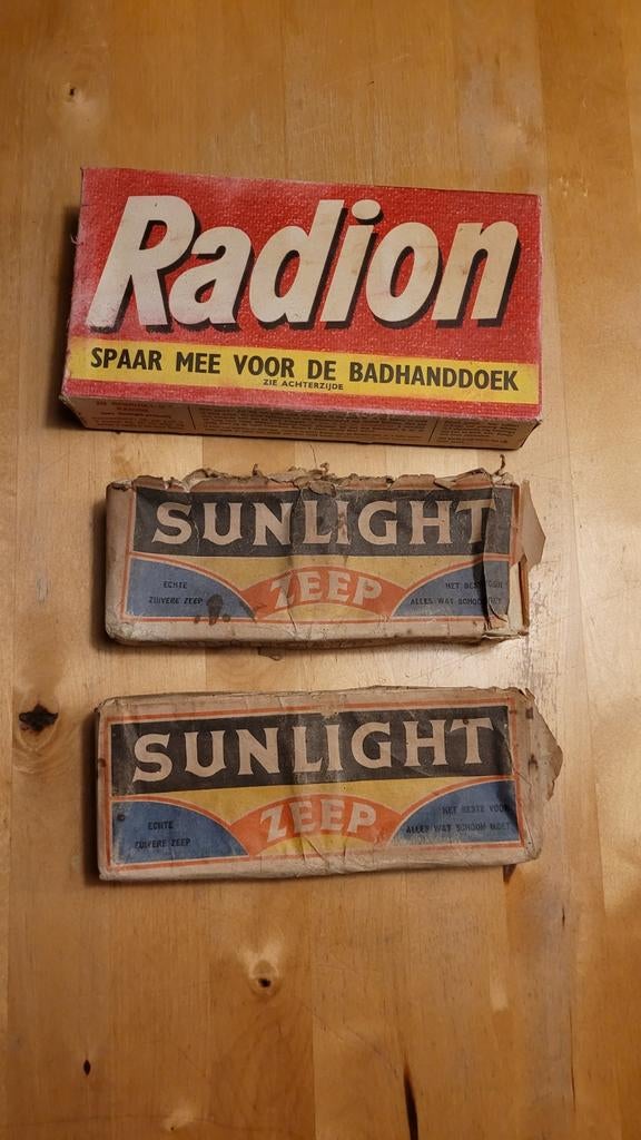 Antiek sunlight radion zeep waspoeder, Ophalen of Verzenden, Verpakking