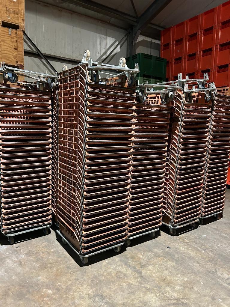 broodkratten op dolly 69,2x57,8x19,5 cm brood krat bruin, Doe-het-zelf en Verbouw, Gebruikt, 40 tot 60 cm, 50 tot 75 cm, Minder dan 35 cm