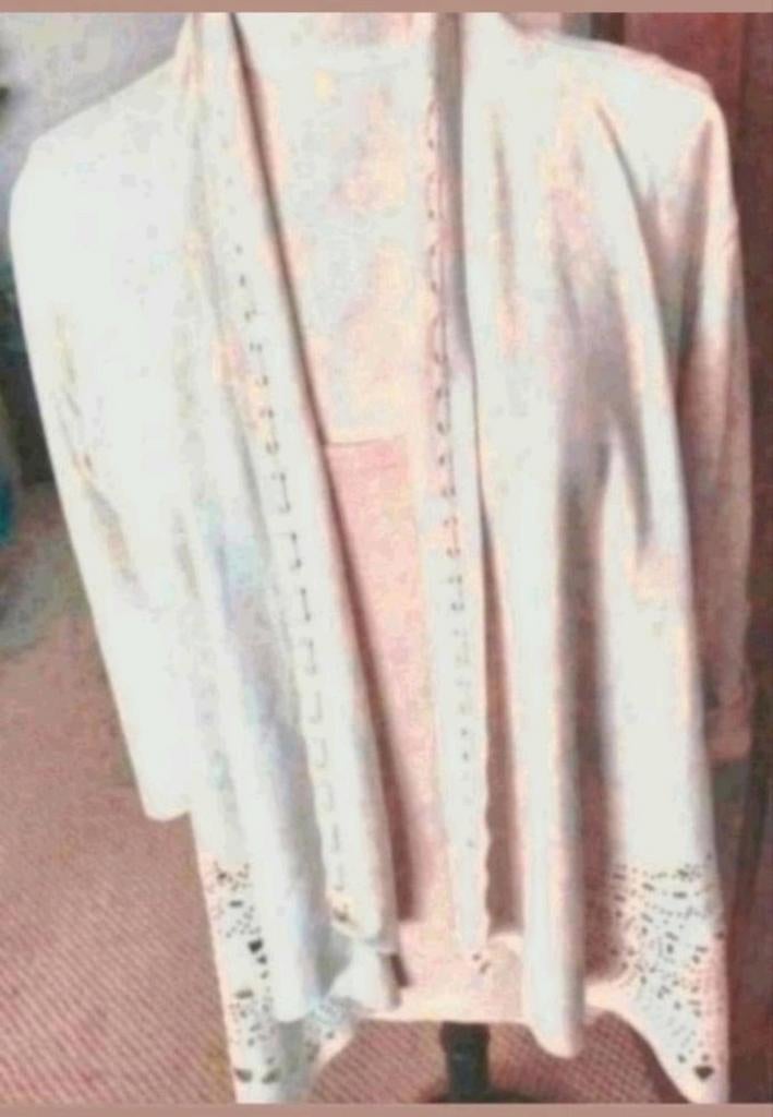 Nieuw ecru suédine losvallend vest jasje Ambika L 42, Verzenden, Beige, Maat 42/44 (L), Nieuw