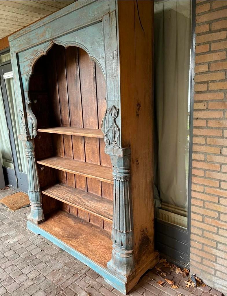 Rustieke kast met spotjes aan de zijkanten, Ophalen of Verzenden, Zo goed als nieuw, 25 tot 50 cm