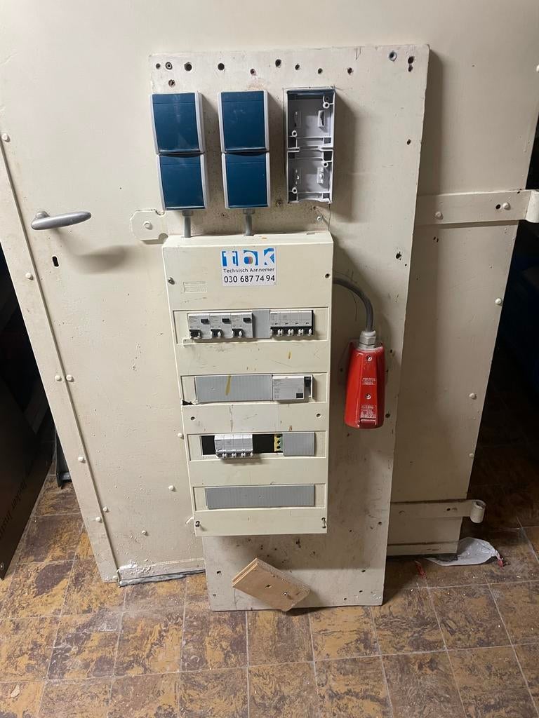 Bouwstroom kast 80A, Doe-het-zelf en Verbouw, Elektra en Kabels, Ophalen of Verzenden, Gebruikt, Overige typen