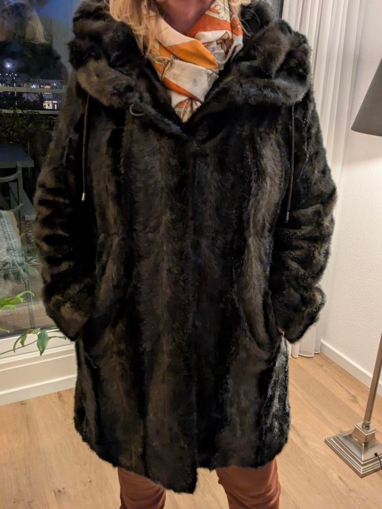 Bruine Imitatie Bontjas, Bruin, Maat 42/44 (L), Ophalen of Verzenden, Onbekend