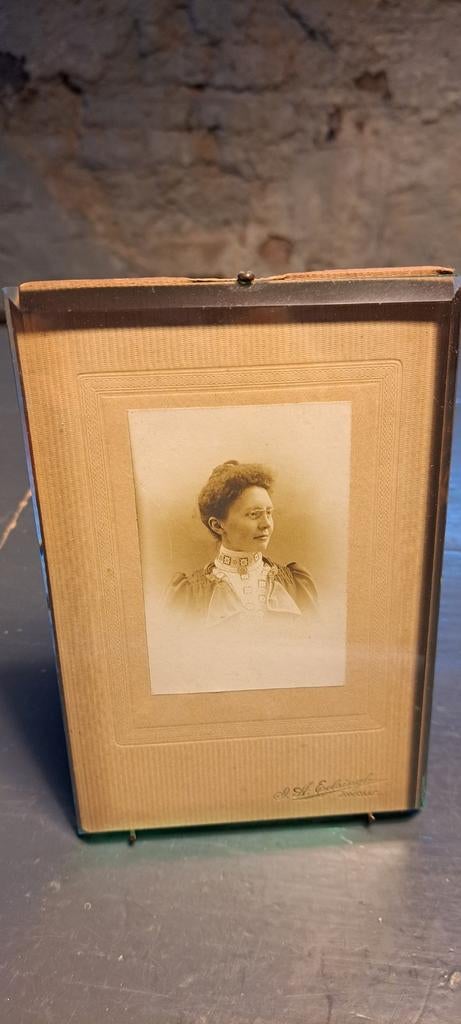 Antiek Glazen Fotolijstje, Ophalen of Verzenden