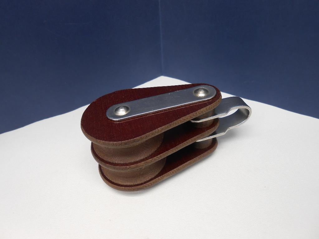 Tufnol Blok, Katrol, dubbelschijfs, 13 - 14 mm, Ophalen of Verzenden, Nieuw, Lijn of Blok