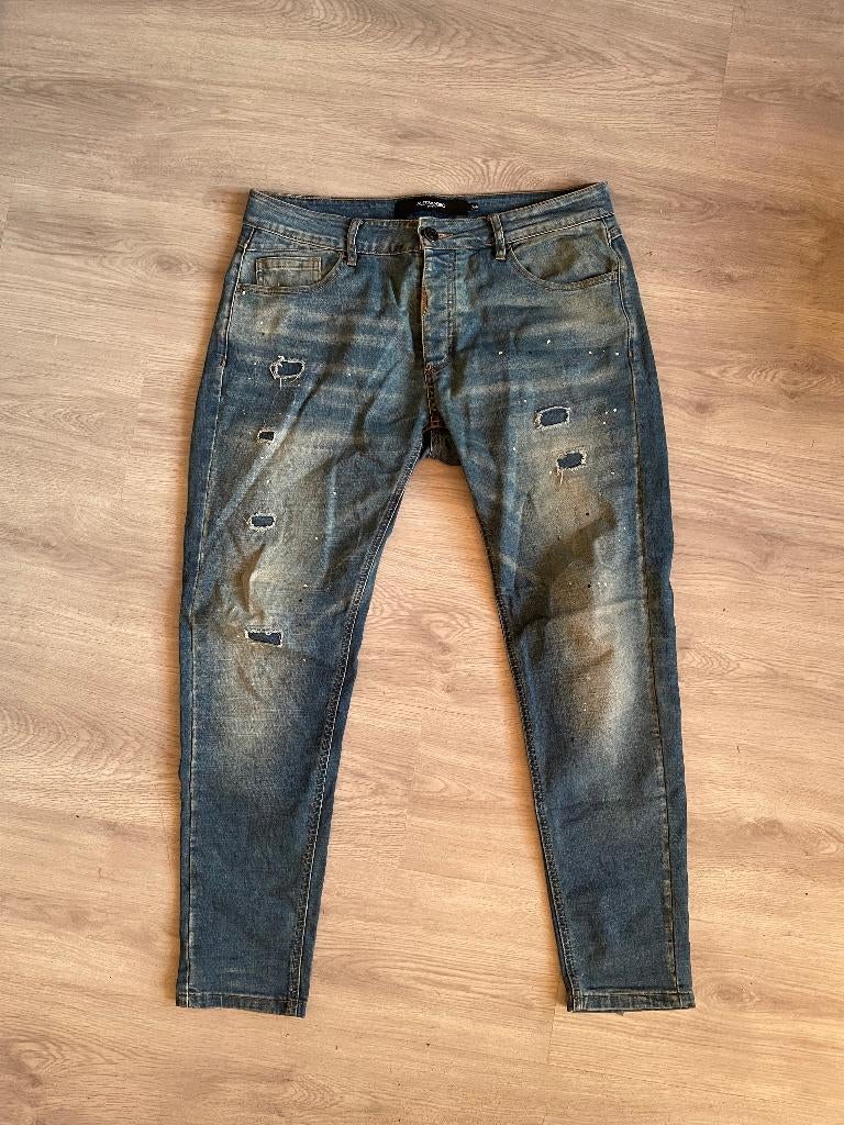 Alessandro Zavetti Broek ( Jeans ), Ophalen of Verzenden, Gedragen, Blauw, W33 - W34 (confectie 48/50)