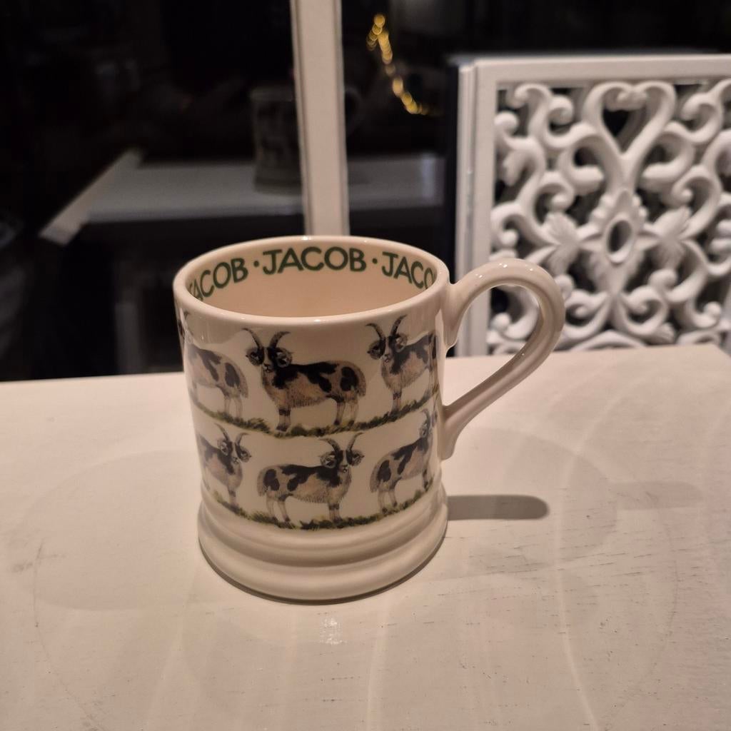 Emma Bridgewater mok 0.5 1/2pt Jacob Sheep schaap nieuw, Nieuw, Ophalen of Verzenden, Overige stijlen, Kop(pen) en/of Schotel(s)