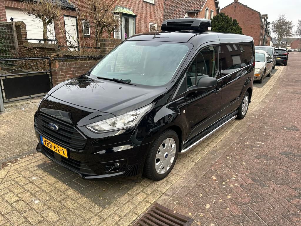 Ford Transit Connect L2 Ecoboost 100pk 2019 1e eigenaar, Stof, 4 cilinders, Zwart, Origineel Nederlands