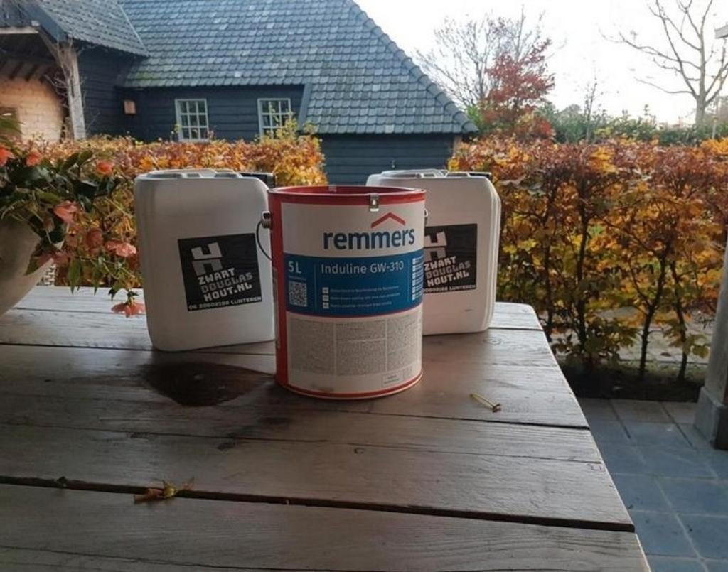 Te koop zwarte tuinbeits induline gw310 van remmers €14, Minder dan 5 liter, Ophalen, Nieuw, Verf