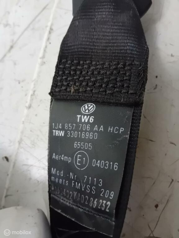 Gordel Volkswagen Golf 4 1J4857705AA 1J3857706G 1J4857706AA, Gebruikt, Ophalen of Verzenden