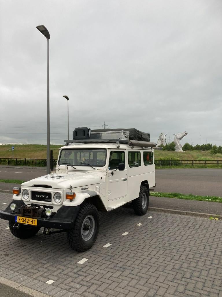 Toyota LandCruiser BJ45 (1982) Gerestaureerd PTO Lier, 3431 cc, 4 cilinders, Wit, Leder