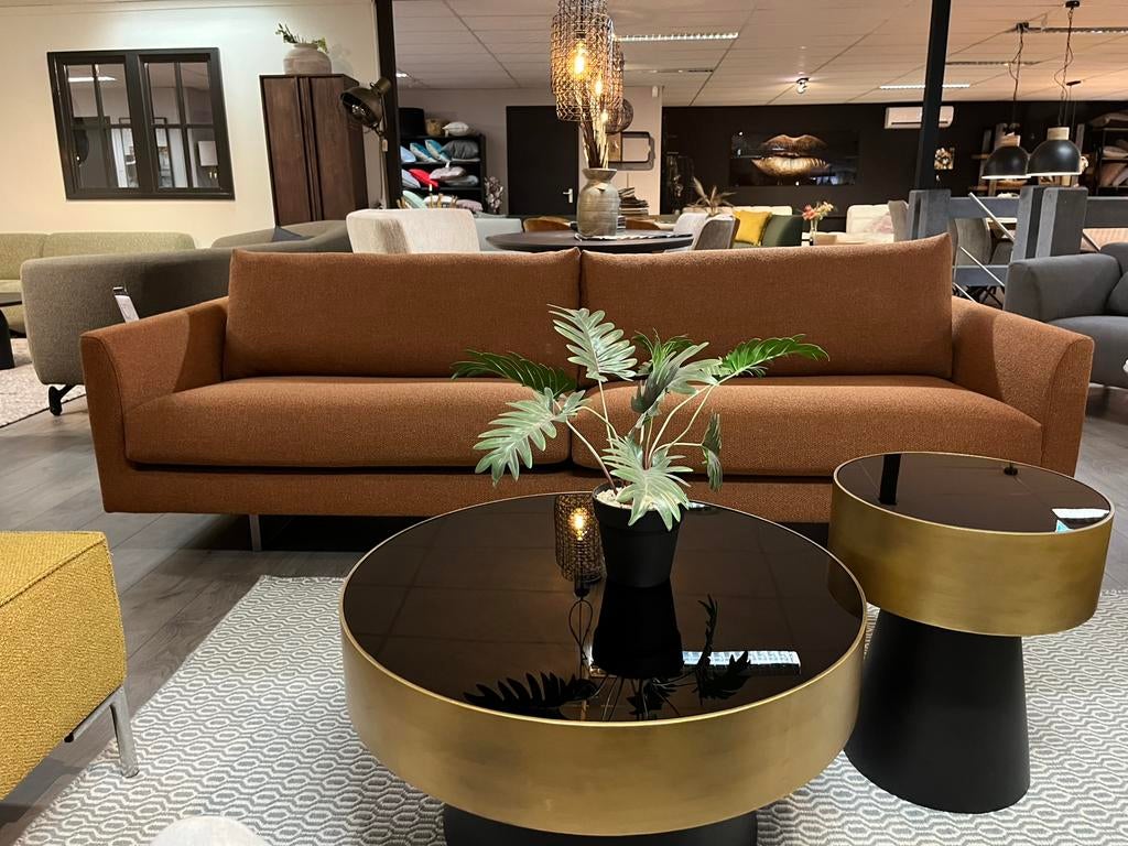 Montis Axel ploegstof Monza, Huis en Inrichting, Banken | Bankstellen, 75 tot 100 cm, Zo goed als nieuw, Rechte bank, Metaal