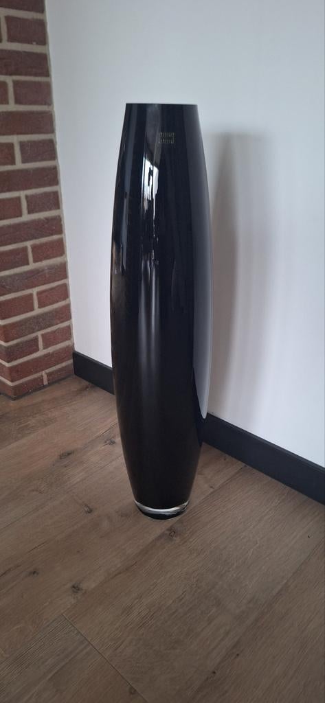 Vaas van fidrio glass 70 cm, 50 tot 75 cm, Zwart, Ophalen of Verzenden, Glas