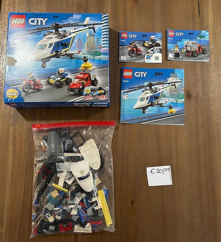 Lego City Helicopter 60243 compleet., Ophalen of Verzenden, Zo goed als nieuw