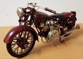 Motor donker rood motorcycle miniatuur model decoratie, Ophalen of Verzenden, Nieuw, Overige typen