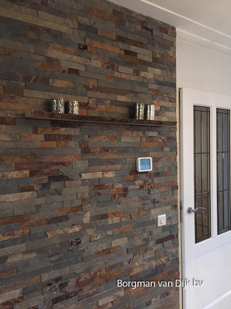 muurbekleding Rusty Slate Leisteen breukruw € 29,95 p/m2, Ophalen of Verzenden, Nieuw, Natuursteen, Overige typen