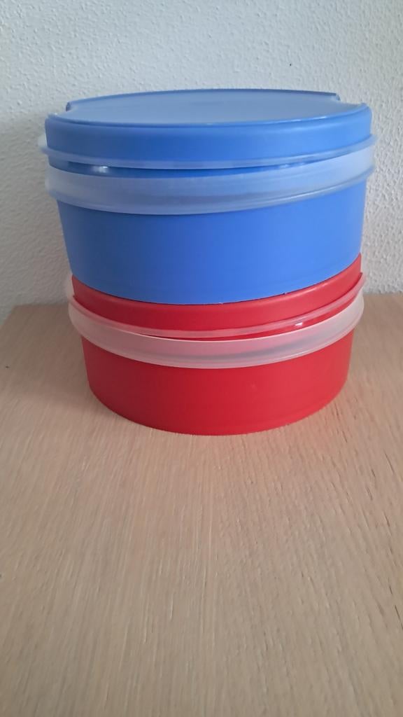 TUPPERWARE VENSTER KOEKTROMMEL, Ophalen of Verzenden, Zo goed als nieuw, Blauw, Overige typen
