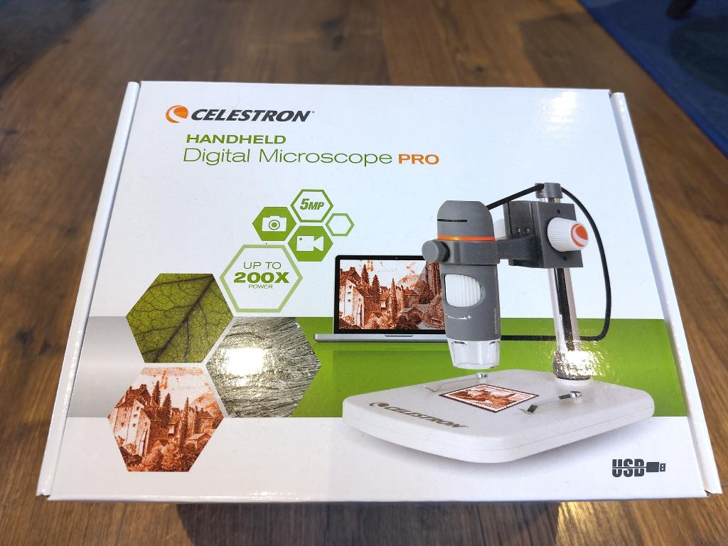 Celestron 44308 Handheld Digitale Microscoop Pro USB, Ophalen of Verzenden, Zo goed als nieuw, Minder dan 400x, Biologische microscoop