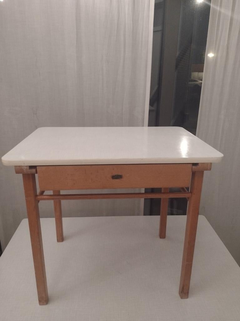 Vintage Herlag schooltafeltje met laatje, Kinderen en Baby's, Ophalen, Gebruikt, Tafel(s)