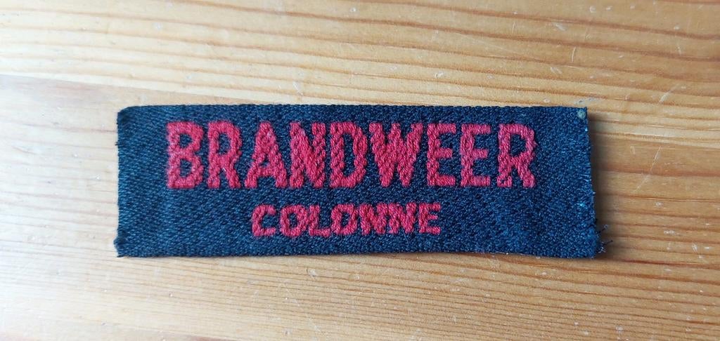 Naamlint Brandweer Colonne, Ophalen of Verzenden, Landmacht, Nederland, Embleem of Badge