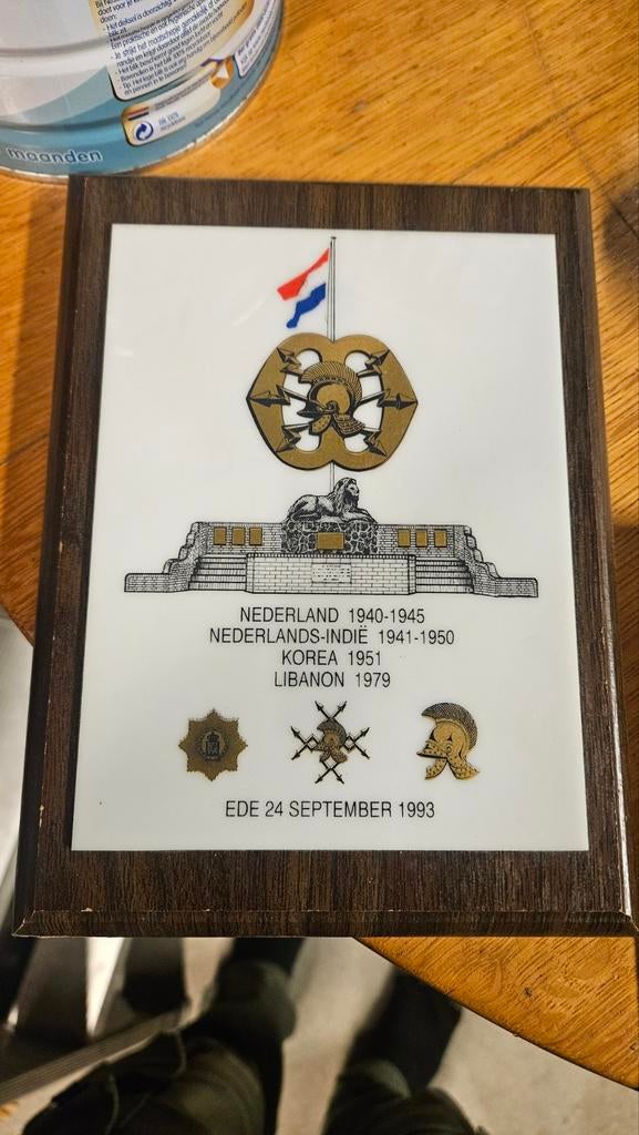 Herdenking lijstje o.a nederlands indië korea libanon, Ophalen of Verzenden, Landmacht, Nederland