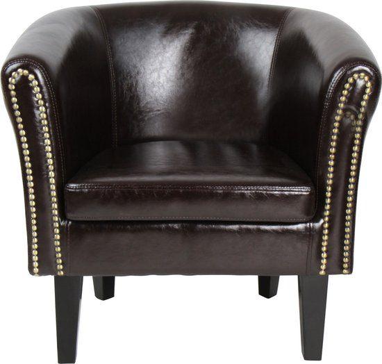 Stoel Chesterfield Fauteuil donkerbruin, Overige materialen, Bruin, Nieuw, Ophalen of Verzenden