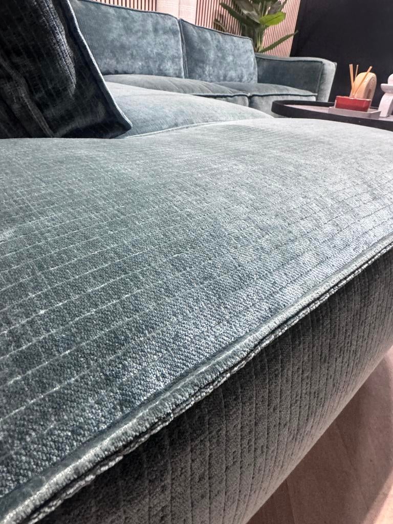 Moderne Luxe Hoekbank - Blauw - 300 x 225, Ophalen, 250 tot 300 cm, -, -