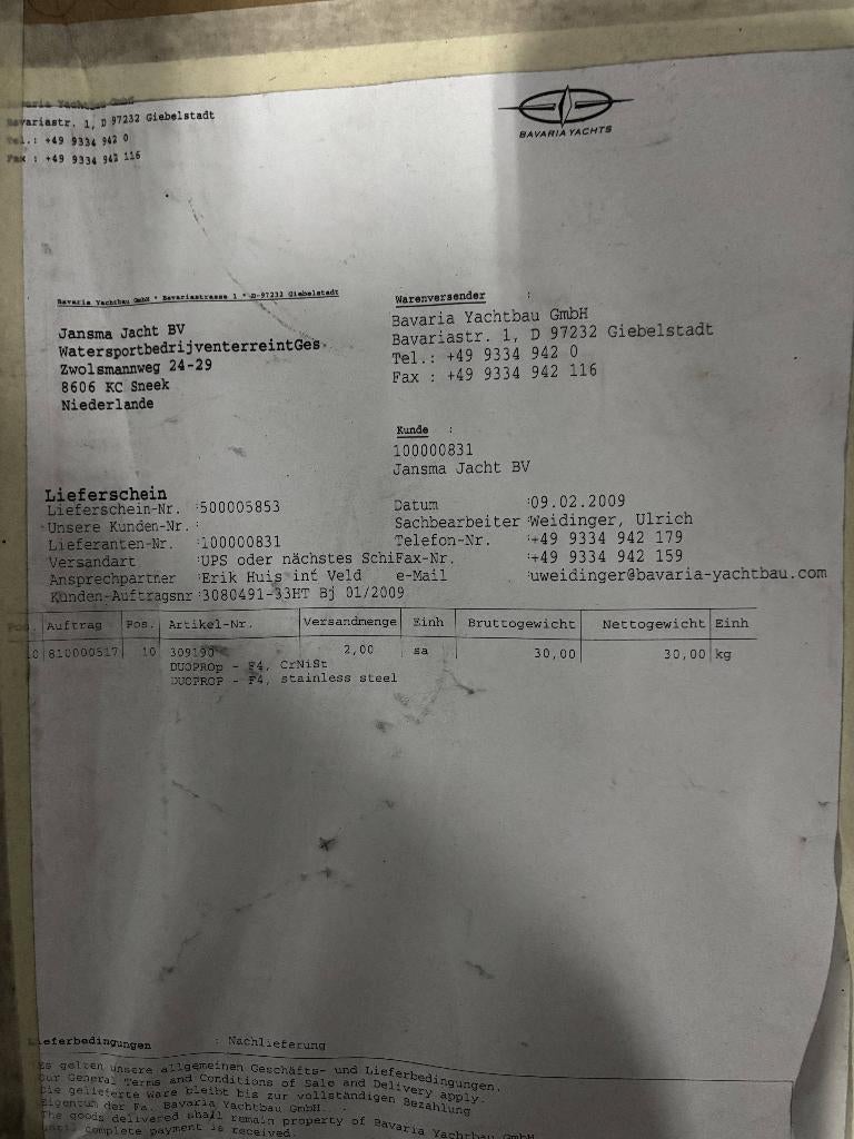 Nieuw in doos volvo penta duoprop, Ophalen of Verzenden, Nieuw, Motor en Techniek