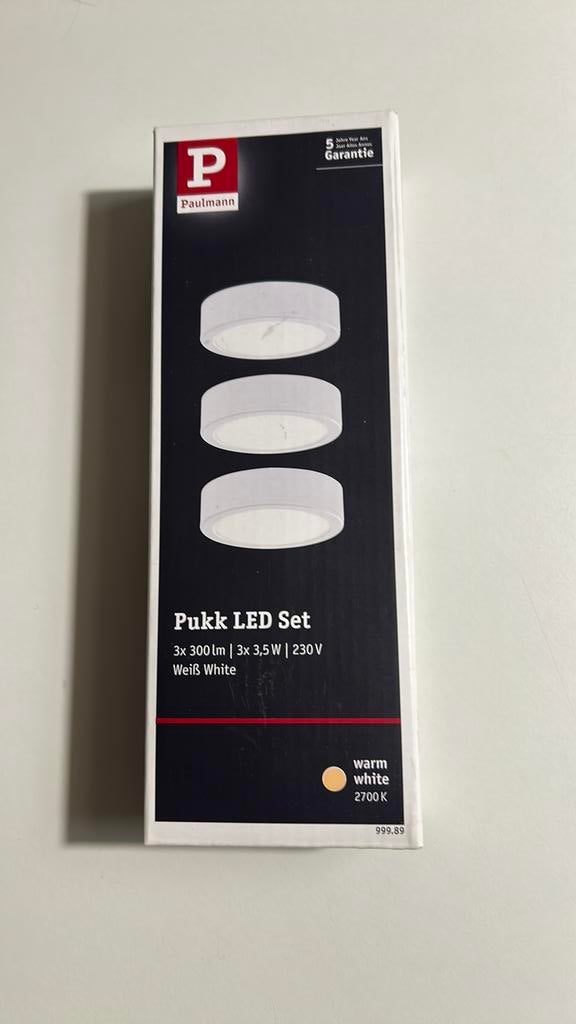 Set van 3 ledlampjes warm wit 2700k, Overige materialen, Ophalen of Verzenden, Zo goed als nieuw, Modern