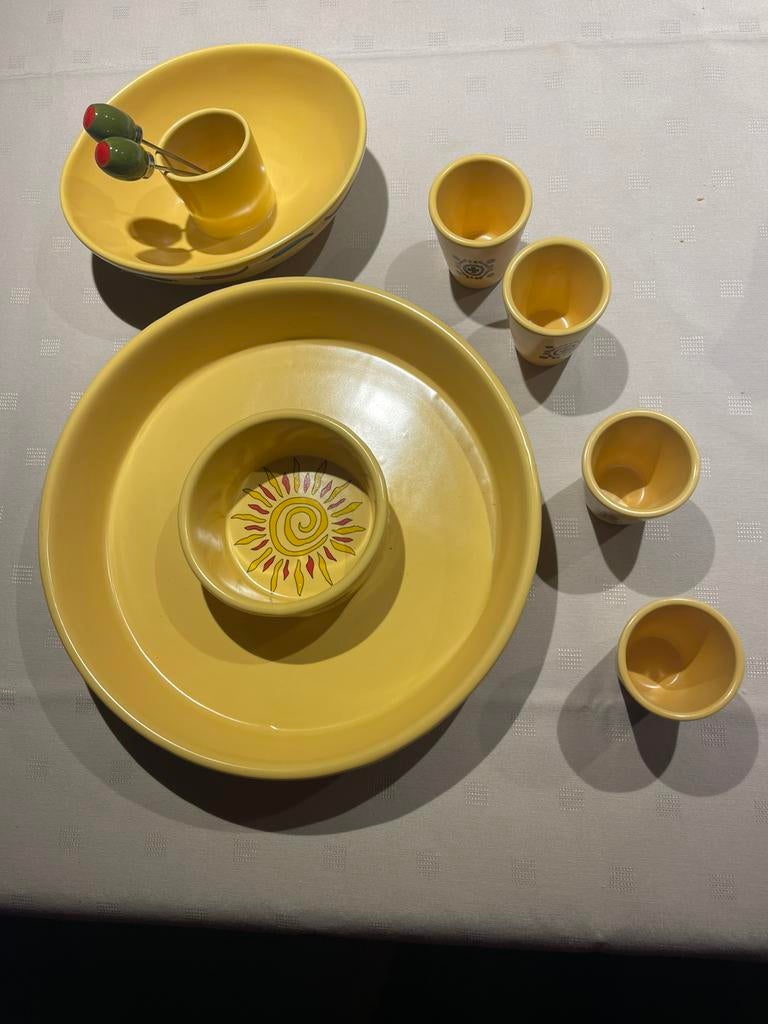 Servies set voor Mexicaanse tapas, Huis en Inrichting, Keuken | Servies, Ophalen of Verzenden, Zo goed als nieuw, Overige stijlen