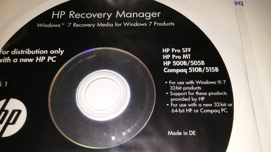 Windows 7 HP Pro SFF MT Pro 3300 3010 3120 3130 505B 51015B, Ophalen of Verzenden, Nieuw, Windows