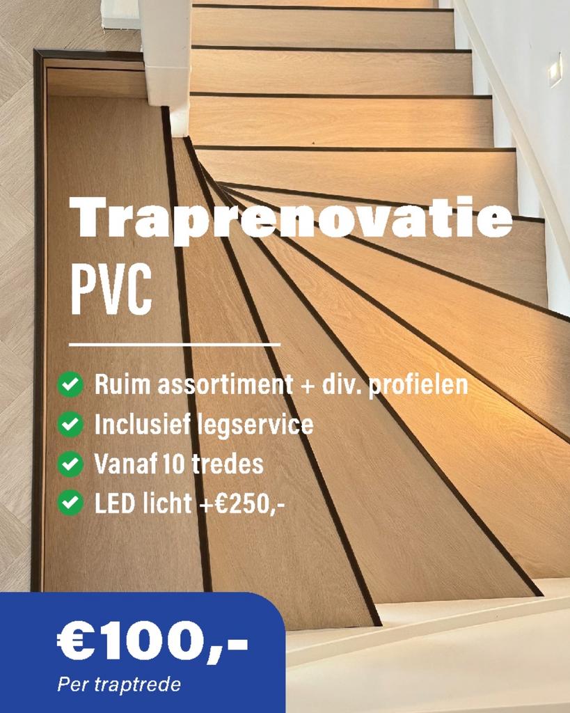 Traprenovatie PVC & Laminaat - Nieuw, Ophalen of Verzenden, Nieuw, Kunststof