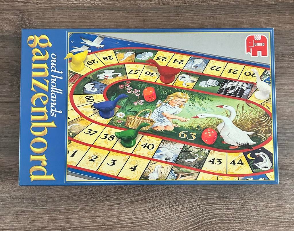 Oud Hollands Ganzenbord - Jumbo, Vijf spelers of meer, Ophalen of Verzenden, Zo goed als nieuw