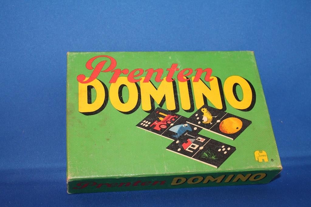 Jumbo Prenten Domino, vintage, 27 kaartjes. 1A9, Tweedehands verkoop, Tweedehands verkoop, Gebruikt, Ophalen of Verzenden