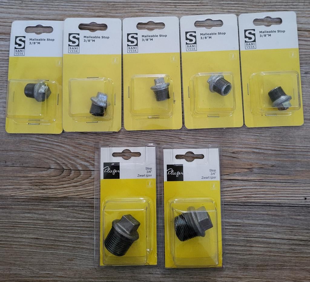 Nieuw 2 verschillende Plieger stop 3/8" of 3/4" Nu per stuk, Ophalen of Verzenden, Nieuw, Overige typen