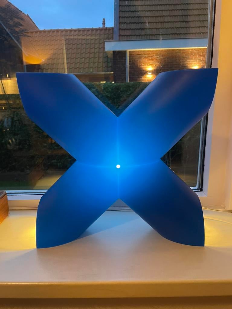 Cosi come protocol Paris X lamp blauw plastic vintage, Ophalen of Verzenden, Minder dan 50 cm