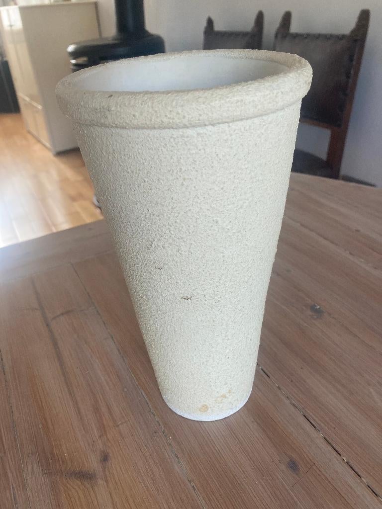 mooie vaas, Gebruikt, Geel, Aardewerk of Porselein, Ophalen of Verzenden