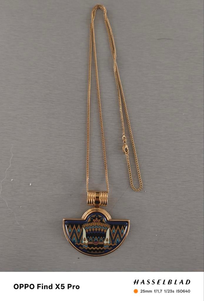 Collier met hanger, Ophalen of Verzenden, Zo goed als nieuw, Goud, Overige materialen