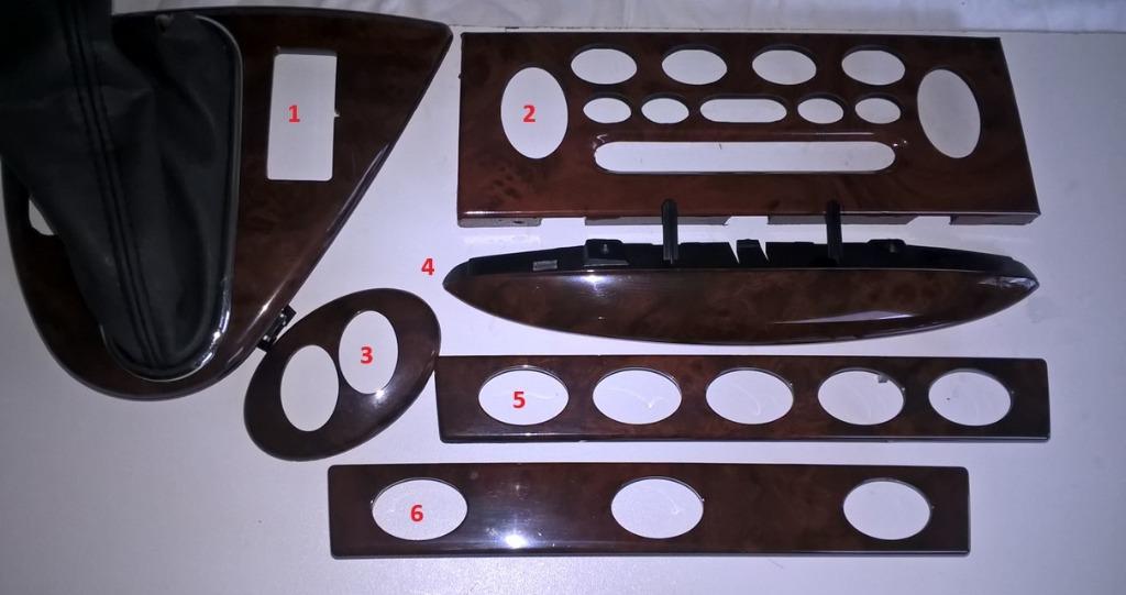 Rover 75 & MG ZT dashboard console trim-onderdelen walnut, Auto-onderdelen, Interieur en Bekleding, Ophalen of Verzenden, MG