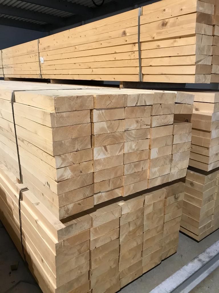 Vuren hout  balken 75 x 200 x 6000 mm geschaafd, Nieuw, Ophalen of Verzenden, Balk, Vuren