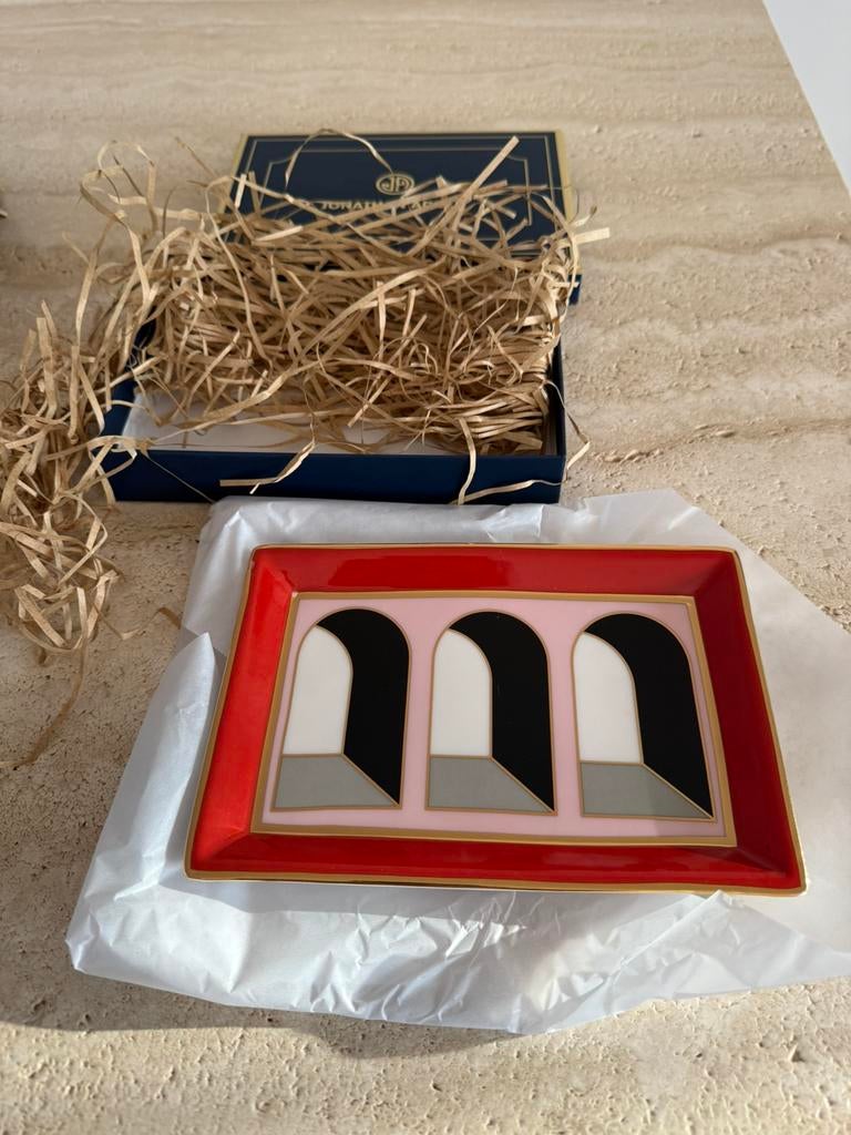 Jonathan adler arcade rectangle tray pink nieuw!, Ophalen, Nieuw, Rechthoekig, Overige materialen