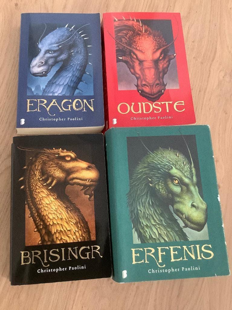 4 jeugd boeken Christopher Paolini, Boeken, Fantasy, Ophalen of Verzenden, Zo goed als nieuw, Christopher Paolini