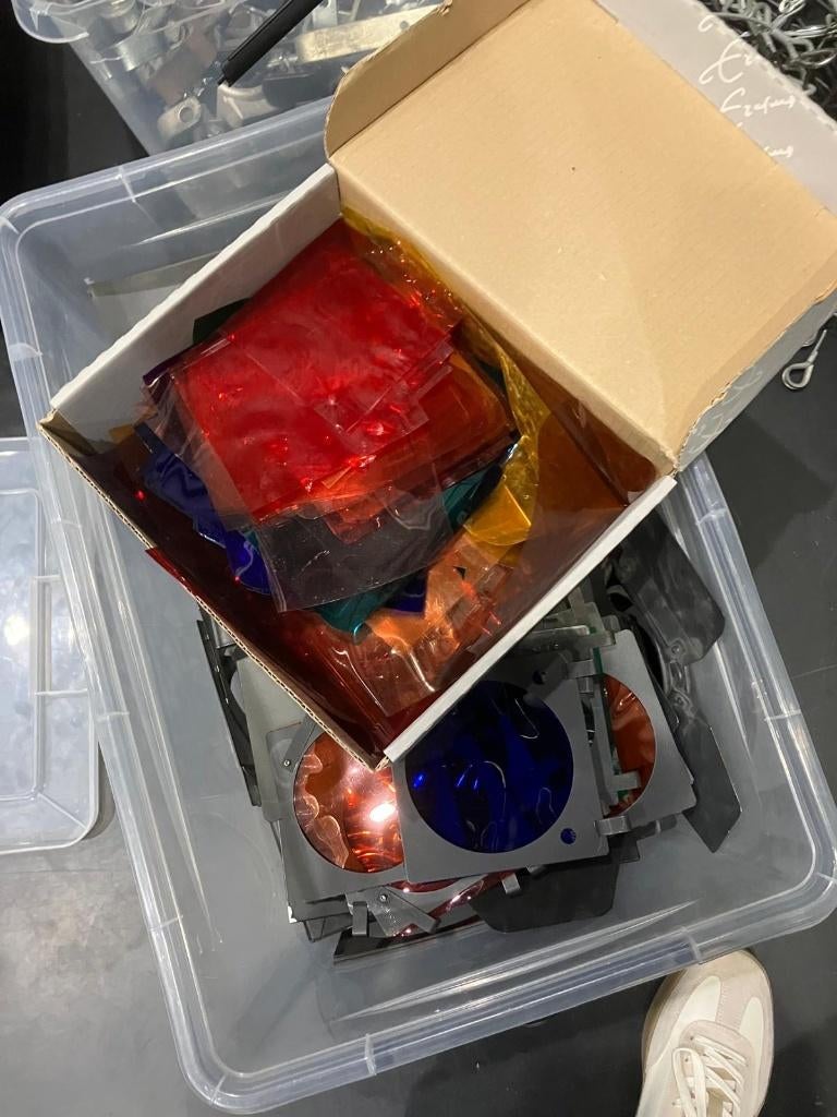 Kleurenfilters theaterlampen, Ophalen, Gebruikt