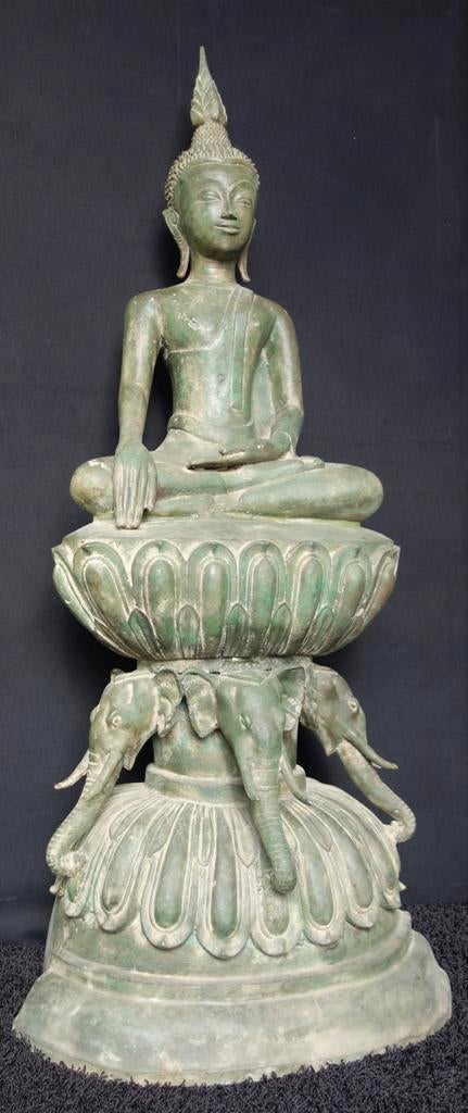 Groot Thais Boeddha Beeld Brons - Mediterende Boeddha, Ophalen, 1 meter - 2 meter, Beeld, Klassiek