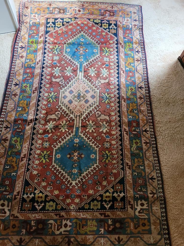 Vintage Perzisch tapijt - Handgeknoopt en kleurrijk, Gebruikt, Overige kleuren, 150 tot 200 cm, Vintage Perzisch, Oosters, Traditioneel