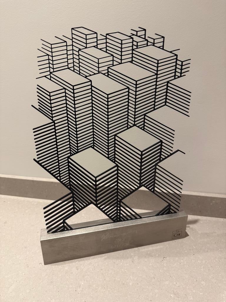 Jeroen Henneman - Twentyfive Stacks 3D Beeld (2013), Antiek en Kunst, Kunst | Beelden en Houtsnijwerken, Beeld, Metaal, Abstract