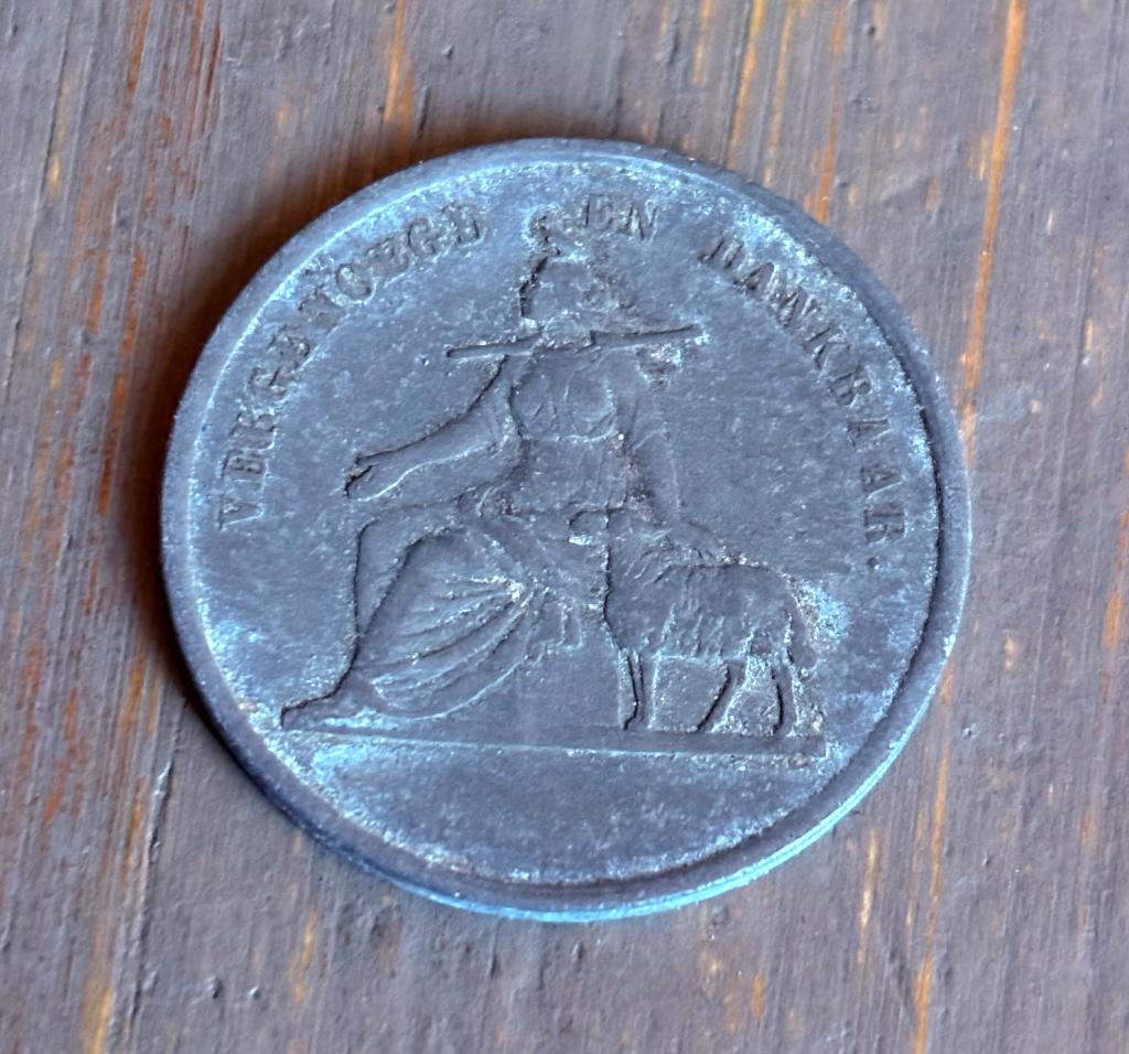 Broodpenning 1861 Amsterdam, Postzegels en Munten, Munten | Nederland, Ophalen of Verzenden, Koning Willem III, Overige waardes