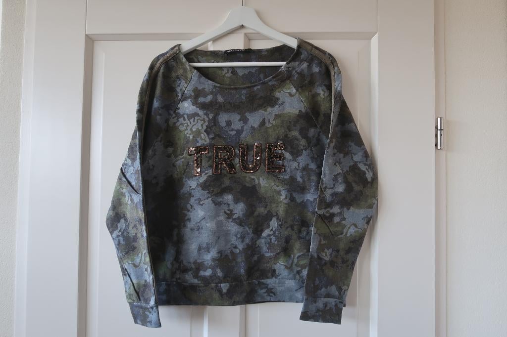 Stoere sweater trui Expresso mt L kleur leger blauw/groen, Kleding | Dames, Truien en Vesten, Zo goed als nieuw, Maat 42/44 (L)