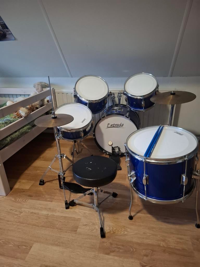 Compleet kinder drumstel Entrada., Ophalen of Verzenden, Gebruikt, Overige merken