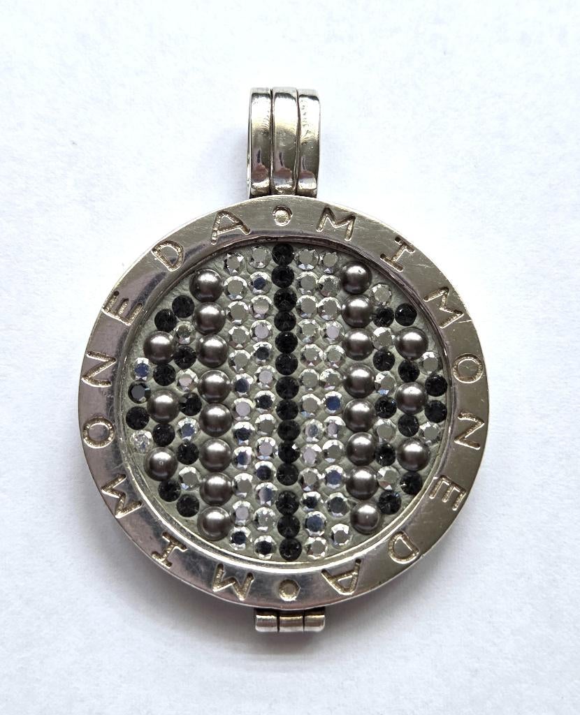 MI MONEDA zilveren (925) MAAT L hanger / pendant + 1 munt, Sieraden, Tassen en Uiterlijk, Kettinghangers, Ophalen, Met edelsteen